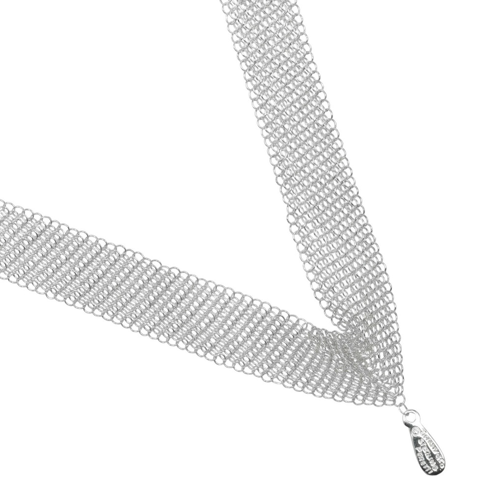 Tiffany Co Mesh Necklace Total Sterling Silver TIFFANYCo